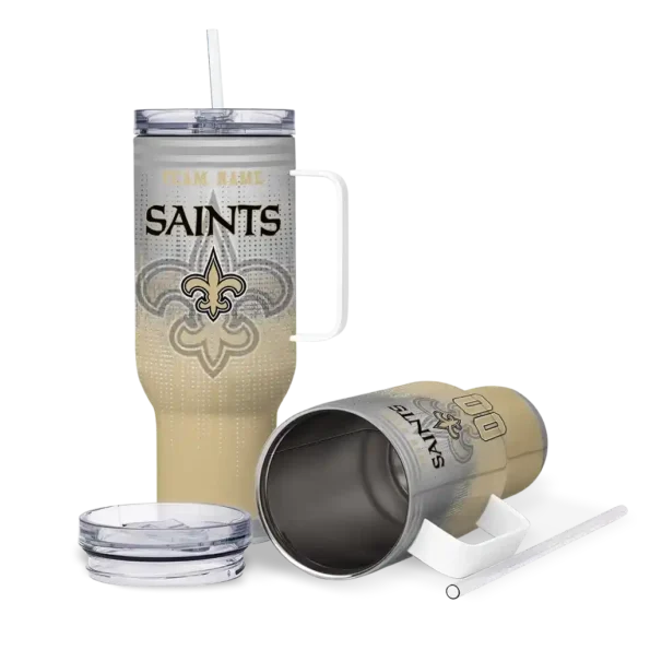 customized new orleans saints gradient dots gold curved tumbler high quality.webp