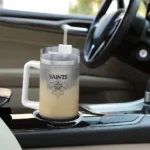 customized new orleans saints gradient dots gold curved tumbler best selling.webp