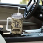 customized new orleans saints honey streaks gold curved tumbler best selling.webp
