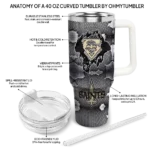 customized new orleans saints superman shield gold gray curved tumbler best selling.webp