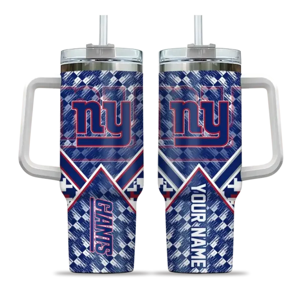 customized new york giants chevron angle blue curved tumbler best selling.webp