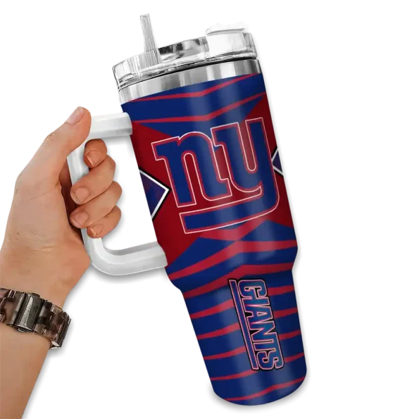 customized new york giants chevron layers blue curved tumbler fashion forward.webp