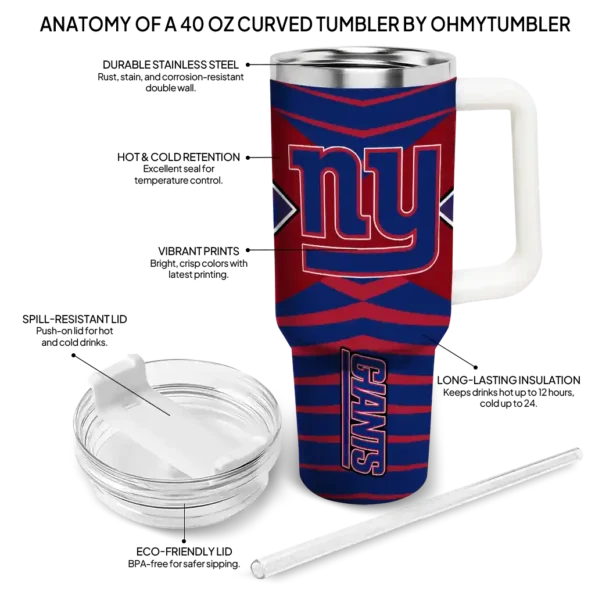 customized new york giants chevron layers blue curved tumbler new arrival.webp