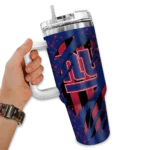 customized new york giants claw cut blue black curved tumbler best selling.webp