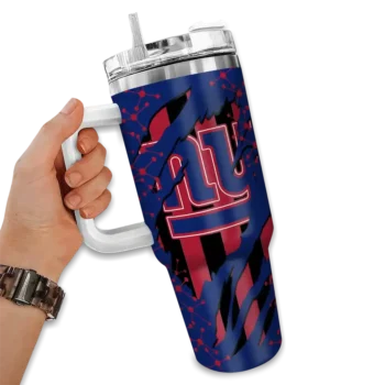 customized new york giants claw cut blue black curved tumbler fashion forward.webp