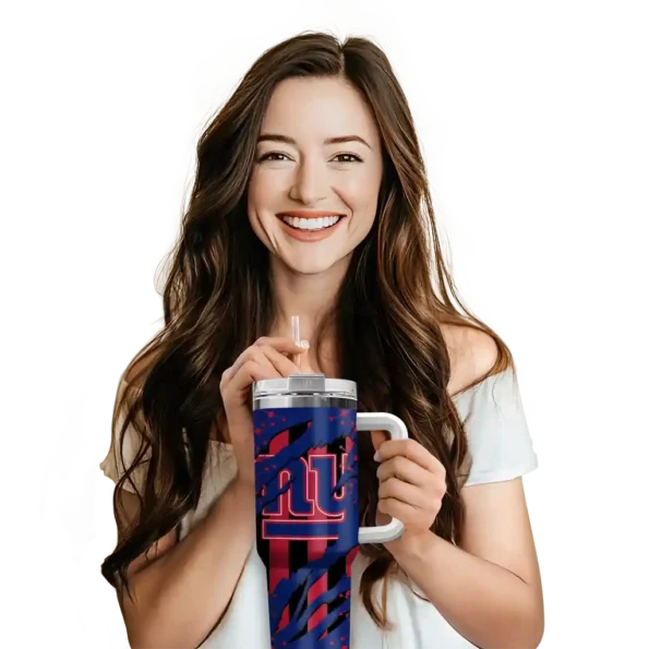 customized new york giants claw cut blue black curved tumbler premium grade.webp