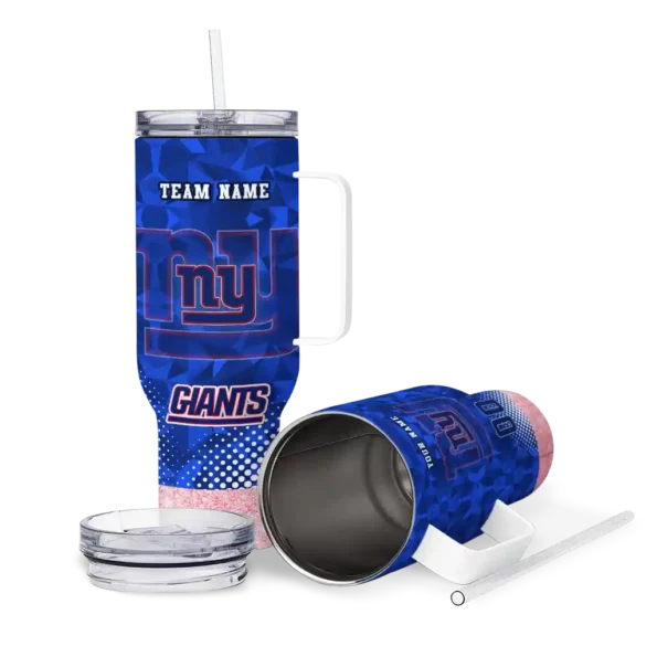 customized new york giants geometric prism blue curved tumbler high quality.webp
