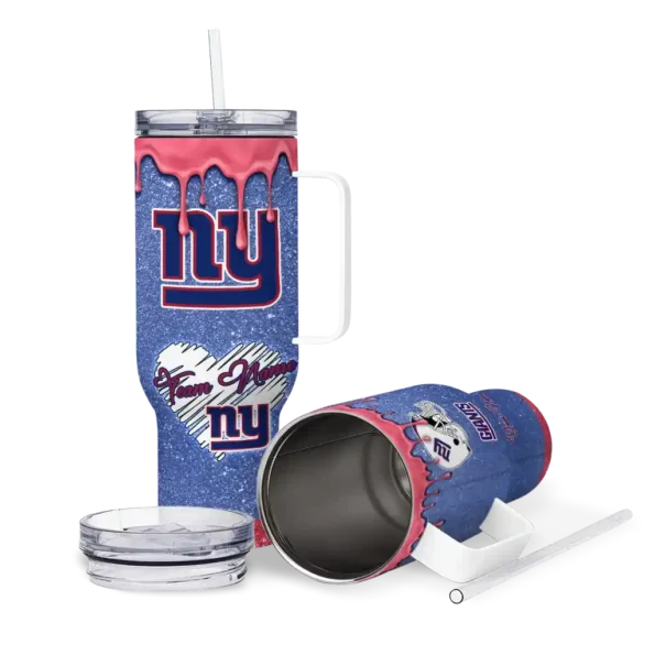 customized new york giants heart helmet motif blue curved tumbler high quality.webp