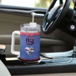 customized new york giants heart helmet motif blue curved tumbler best selling.webp
