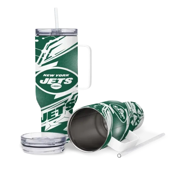 customized new york jets abstract paths green curved tumbler high quality.webp