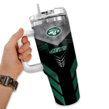 customized new york jets arrow armor green black curved tumbler fashion forward.webp