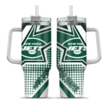 customized new york jets arrow burst green curved tumbler best selling.webp