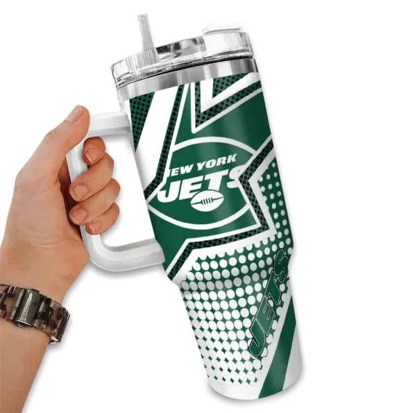 customized new york jets arrow burst green curved tumbler fashion forward.webp