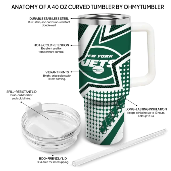 customized new york jets arrow burst green curved tumbler new arrival.webp