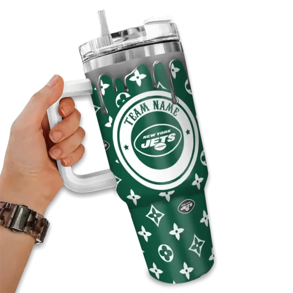 customized new york jets bullseye drips green curved tumbler fashion forward.webp