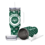 customized new york jets bullseye drips green curved tumbler best selling.webp