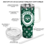 customized new york jets bullseye drips green curved tumbler best selling.webp