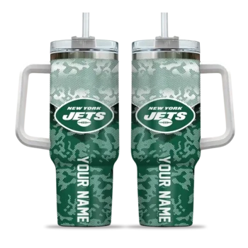 customized new york jets chevron stripe green curved tumbler best selling.webp