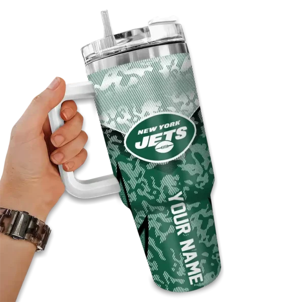 customized new york jets chevron stripe green curved tumbler fashion forward.webp