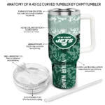 customized new york jets chevron stripe green curved tumbler best selling.webp
