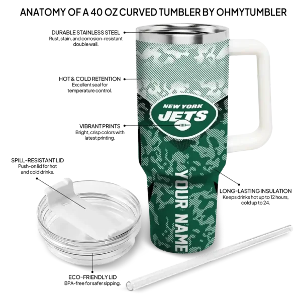 customized new york jets chevron stripe green curved tumbler new arrival.webp