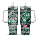 customized new york jets marbled stripes green curved tumbler best selling.webp