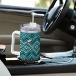 customized philadelphia eagles bold diamonds green curved tumbler best selling.webp