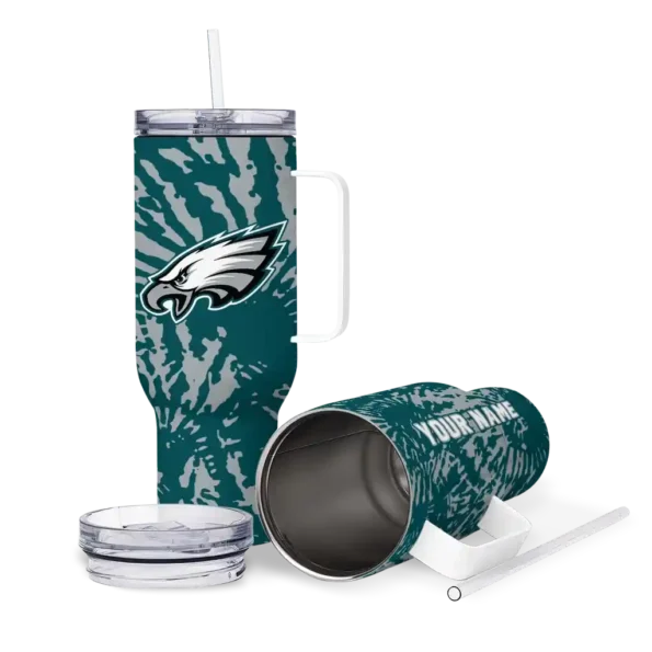 customized philadelphia eagles burst swirl green curved tumbler high quality.webp