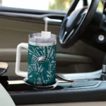 customized philadelphia eagles burst swirl green curved tumbler best selling.webp