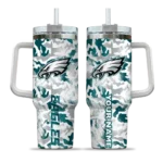 customized philadelphia eagles camo mashup green white curved tumbler best selling.webp