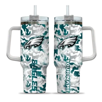 customized philadelphia eagles camo mashup green white curved tumbler best selling.webp