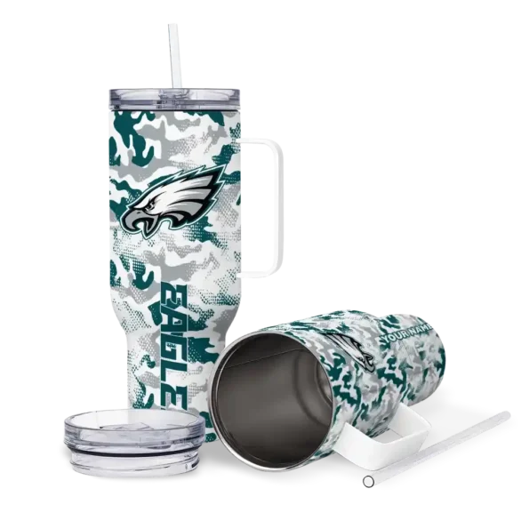 customized philadelphia eagles camo mashup green white curved tumbler high quality.webp