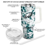 customized philadelphia eagles camo mashup green white curved tumbler best selling.webp