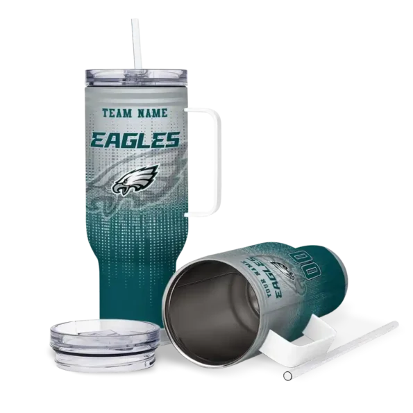 customized philadelphia eagles gradient dots green curved tumbler high quality.webp