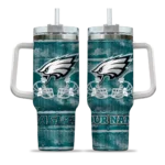 customized philadelphia eagles honey streaks green curved tumbler best selling.webp