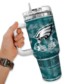 customized philadelphia eagles honey streaks green curved tumbler fashion forward.webp
