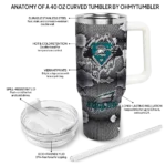 customized philadelphia eagles superman shield green gray curved tumbler best selling.webp