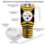 customized pittsburgh steelers chevron layers gold curved tumbler best selling.webp