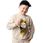 customized pittsburgh steelers claw cut gold black curved tumbler best selling.webp