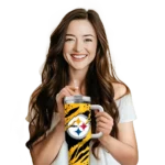 customized pittsburgh steelers claw cut gold black curved tumbler best selling.webp