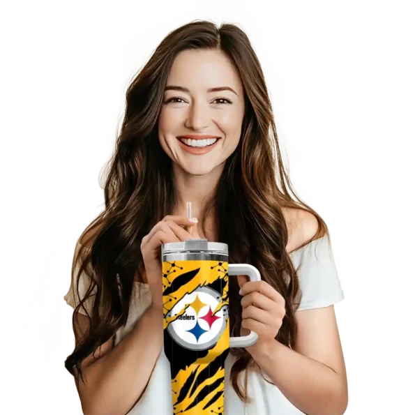 customized pittsburgh steelers claw cut gold black curved tumbler premium grade.webp
