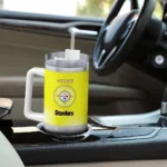 customized pittsburgh steelers geometric prism gold curved tumbler best selling.webp