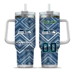 customized seattle seahawks bold diamonds blue curved tumbler best selling.webp