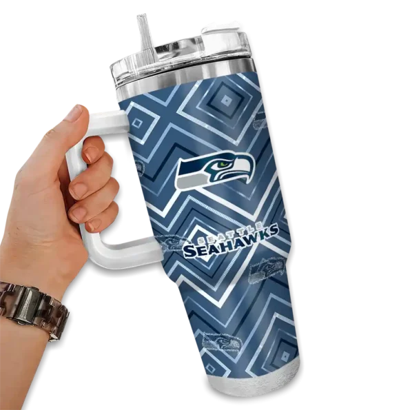 customized seattle seahawks bold diamonds blue curved tumbler fashion forward.webp