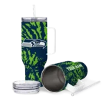 customized seattle seahawks burst swirl blue curved tumbler best selling.webp