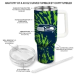 customized seattle seahawks burst swirl blue curved tumbler best selling.webp