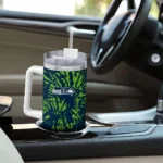 customized seattle seahawks burst swirl blue curved tumbler best selling.webp
