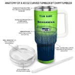 customized seattle seahawks gradient dots blue curved tumbler best selling.webp
