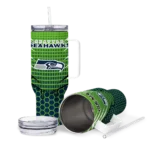 customized seattle seahawks hex texture blue curved tumbler best selling.webp