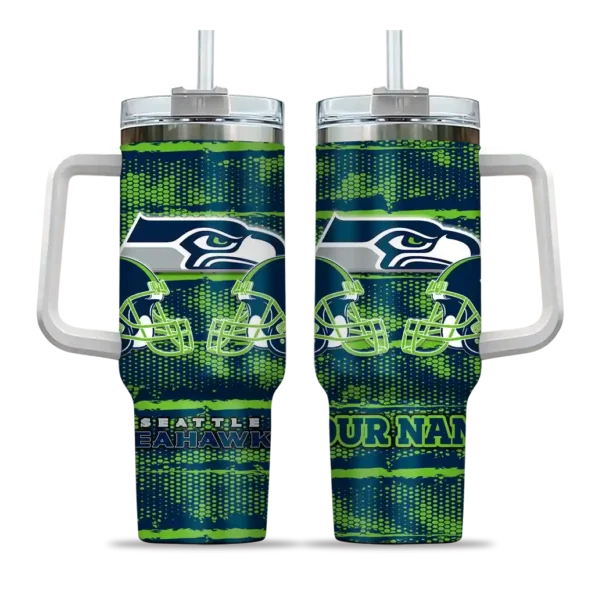 customized seattle seahawks honey streaks blue curved tumbler best selling.webp